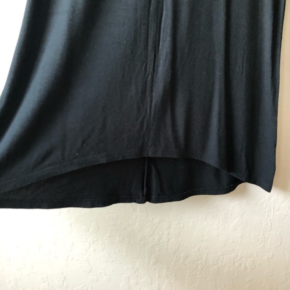 KENAR Black Scoop Neck Asymmetrical Hem Top S - Picture 3 of 8